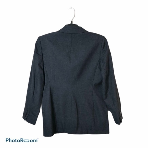 Lands End 100% Wool Gray Blazer 4P Petite Women’s - Picture 2 of 7